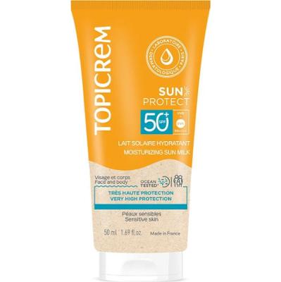 Topicrem SUN PROTECT nawilżające mleczko do opalania SPF50+ Ochrona przeciwsłoneczna 50 ml