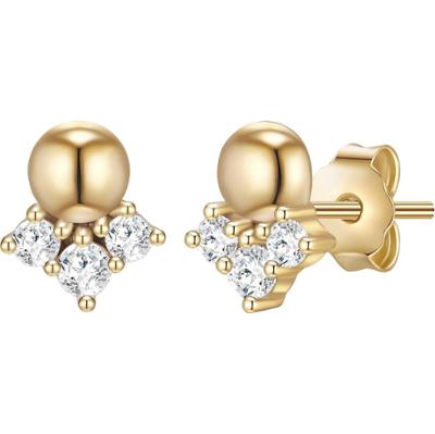 Glanzstücke München Kolczyki Kulka z Srebro wysokiej próby w Żółte złoto 1 ct Damski