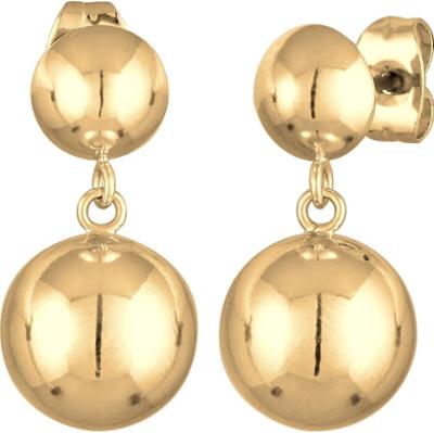 Elli Damskie kolczyki kulki okrągłe Geo Trend Kolor srebrny Kolczyki 1 ct