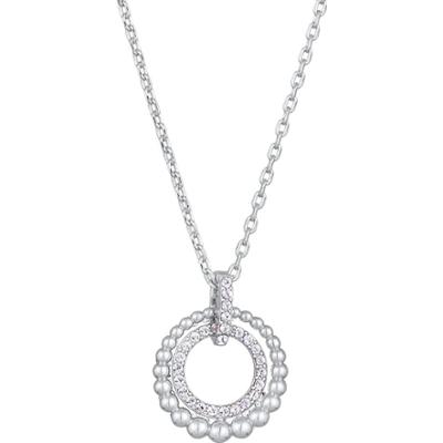 Elli Damski wisiorek kula pierścionek elegancki srebrny z kryształkami Naszyjniki 1 ct