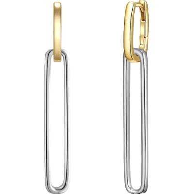 Glanzstücke München Kolczyki z Srebro wysokiej próby w Srebrny/żółte złoto 1 ct Damski