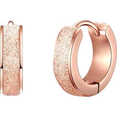 EASTSIDE Kolczyki kreole ze stali szlachetnej Stal szlachetna różowe złoto 1 ct Damski