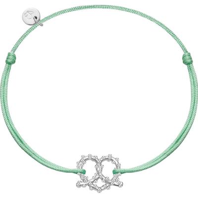 Glanzstücke München Bransoletka Precel serce Srebro wysokiej próby Srebrny Bransoletki 1 ct Damski