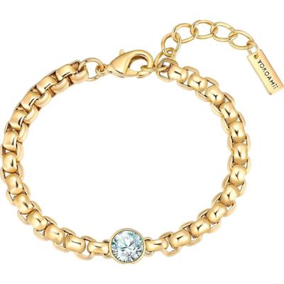 Yokoamii Bransoletka z pozlacanego mosiadzu z Cyrkonia Bransoletki 1 ct Damski