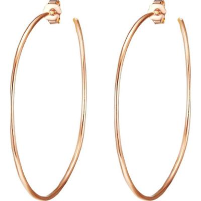 Glanzstücke München Srebrne kolczyki kreole srebro wysokiej próby różowe złoto Kolczyki 1 ct Damski