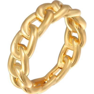 Elli Damska obrączka Chain Optic Trend kolor złoty Pierścionki 1 ct Damski