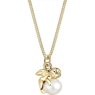 Elli Damski Aniołek z perłą hodowlana słodkowodną w srebrze 925 Sterling Silver Naszyjniki 1 ct