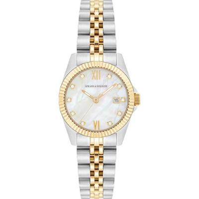 Spears & Walker Zegarek na reke ze stali nierdzewnej w kolorze srebrno/zlotym Zegarki damskie 1 ct Damski