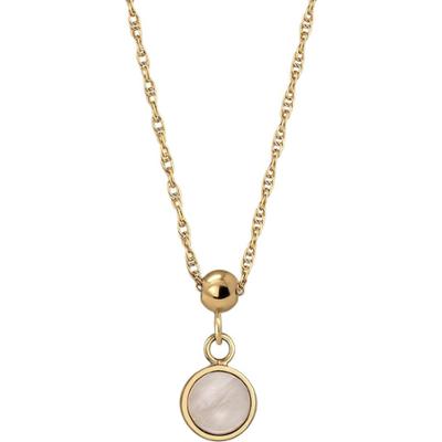 Elli PREMIUM z Kamieniem Damski Łańcuszek z Wisiorkiem Granat Kaboszon Czerwony Srebro 925 Sterling Silver Naszyjniki 1 ct