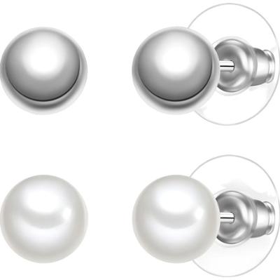 Yokoamii Komplet (2 kolczyki) z Stop metali w Srebrny Zestawy 1 ct Damski