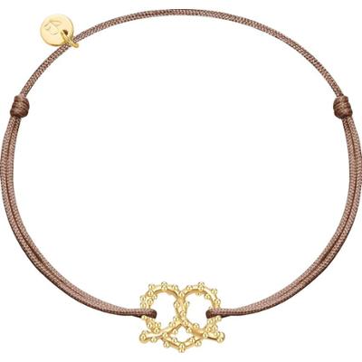 Glanzstücke München Bransoletka Precel serce Srebro wysokiej próby Srebrny Bransoletki 1 ct Damski