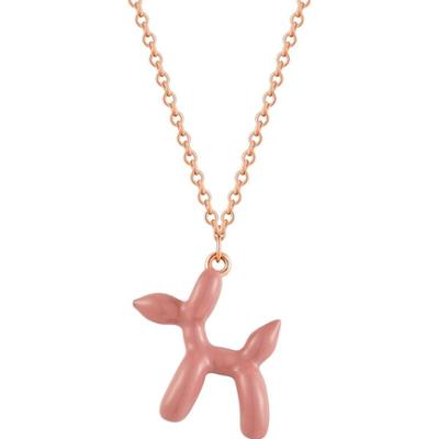 Glanzstücke München Łańcuszek Balonowy pies z Srebro wysokiej próby w Różowy złoty Naszyjniki 1 ct Damski
