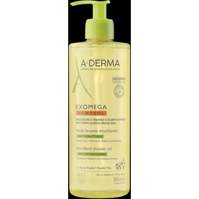 A-DERMA Exomega Emolientowy olejek oczyszczający zapobiegający zarysowaniom Olejki pod prysznic 500 ml
