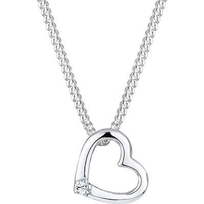 Elli Damski wisiorek serce z kryształem, srebro 925 Sterling Silver Naszyjniki 1 ct