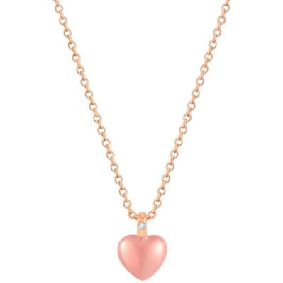 Glanzstücke München Łańcuszek Serce Srebro wysokiej próby Różowy złoty Naszyjniki 1 ct Damski