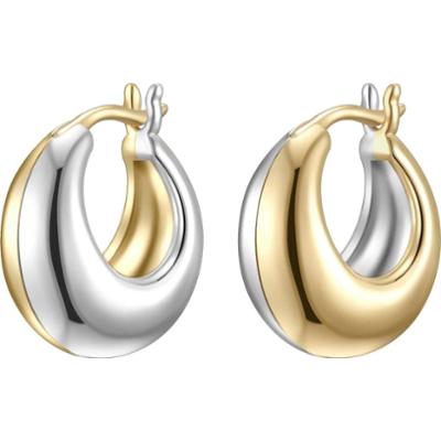 Glanzstücke München Kolczyki z Srebro wysokiej próby w Srebrny/żółte złoto 1 ct Damski