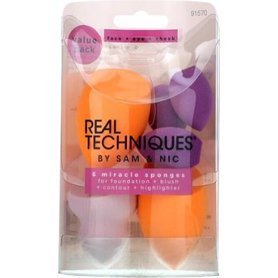 Real Techniques 6 Miracle Sponges Blendery do makijażu 1 ct