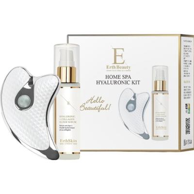 ErthSkin London Zestaw Hialuron Home Spa (Sonic Gua Sha + Serum z kwasem hialuronowym) Urządzenia do masażu twarzy 1 ct Damski