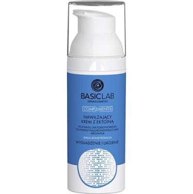 BasicLab NAWILŻAJĄCY KREM Z EKTOINĄ, 3% KWASU LAKTOBIONOWEGO, 2% KWASU HIALURONOWEGO (LMW), ARGININĄ O LEKKIEJ KONSYSTENCJI, WYGŁADZENIE I UKOJENIE 50