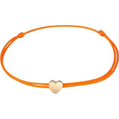 Elli Damski wisior serce Basic z nylonem niebieski w srebrze próby 925 Sterling Silver Bransoletki 1 ct