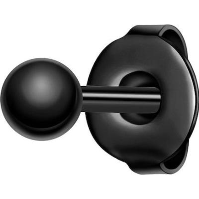 True Rebels Kolczyki Stal nierdzewna Czarny 1 ct Męskie