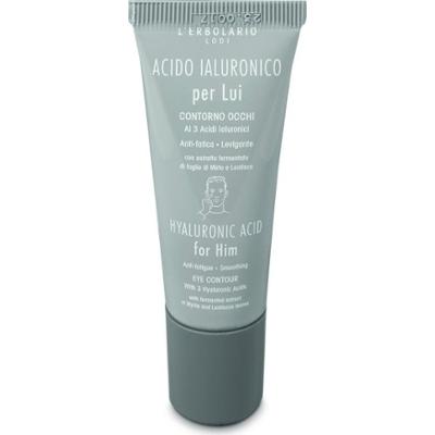 L'erbolario Acido Ialuronico per Lui Wygładzający krem-żel pod oczy przeciwko oznakom zmęczenia z 3-cząsteczkowym kwasem hialuronowym Kremy do twarzy