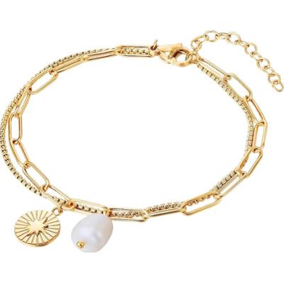 Valero Pearls Stal nierdzewna Perła hodowlana słodkowodna Bransoletki 1 ct Damski