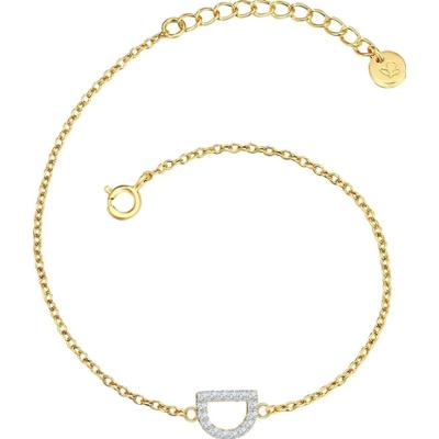 Glanzstücke München Bransoletka Litera R z Srebro wysokiej próby w Żółte złoto Bransoletki 1 ct Damski