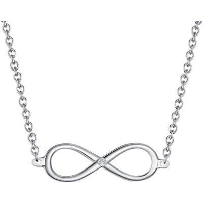 Lulu & Jane Infinity Srebro wysokiej pr óby Brylant Naszyjniki 1 ct Damski