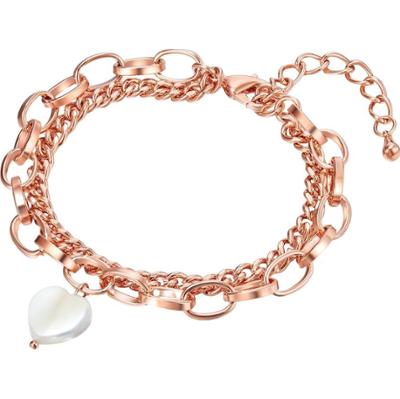 Lulu & Jane Bransoletka z Mosiadz w Różowy złoty Bransoletki 1 ct Damski