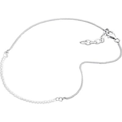 Elli Damska bransoletka na kostkę z koralikami szklanymi w srebrze próby 925 Sterling Silver Naszyjniki 1 ct Damski