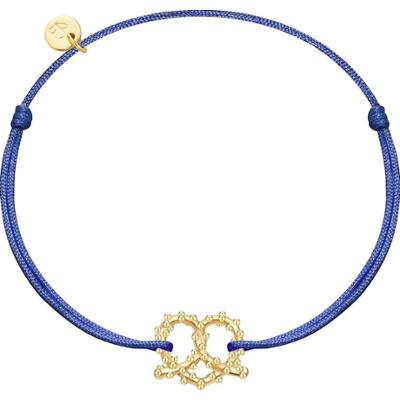 Glanzstücke München Bransoletka Precel serce Srebro wysokiej próby Srebrny Bransoletki 1 ct Damski