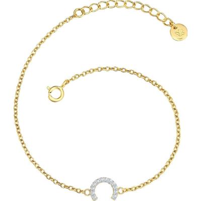 Glanzstücke München Bransoletka Litera R z Srebro wysokiej próby w Żółte złoto Bransoletki 1 ct Damski