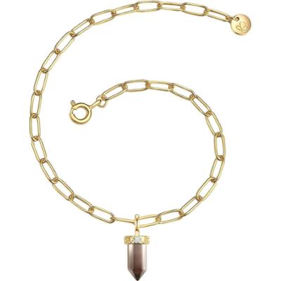 Glanzstücke München Srebrna bransoleta srebro wysokiej próby Cyrkonia żółte złoto Bransoletki 1 ct Damski