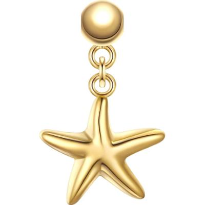 Glanzstücke München Charm Rozgwiazda Srebro wysokiej próby Żółte złoto Wisiorki 1 ct Damski