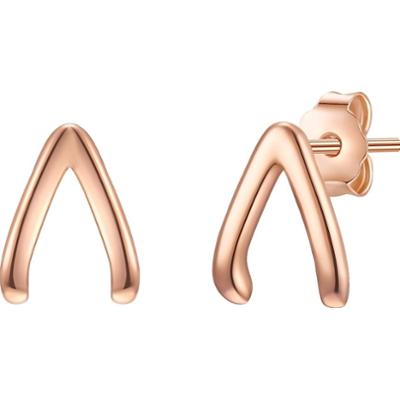 Glanzstücke München Srebrne kolczyki sztyfty srebro wysokiej próby różowe złoto Kolczyki 1 ct Damski