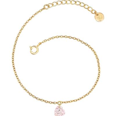 Glanzstücke München Bransoletka Serce z Srebro wysokiej próby w Różowy złoty Bransoletki 1 ct Damski