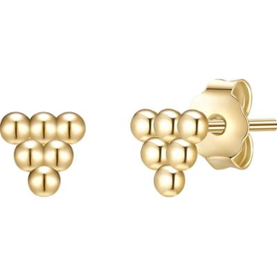 Glanzstücke München Srebrne kolczyki sztyfty srebro wysokiej próby żółte złoto Kolczyki 1 ct Damski