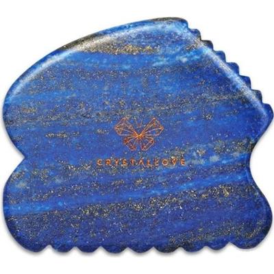 Crystallove Lapis lazuli CONTOUR GUA SHA – płytka do masażu twarzy gua sha z lapisu lazuli Akcesoria do masażu 1 ct Damski