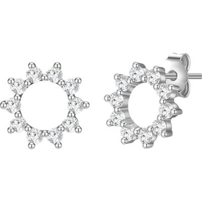 Glanzstücke München Kolczyki Kwiat/okrag z Srebro wysokiej próby w Srebrny 1 ct Damski