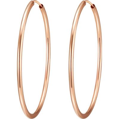 Rafaela Donata Srebrne kolczyki kreole srebro wysokiej próby różowe złoto Kolczyki 1 ct Damski