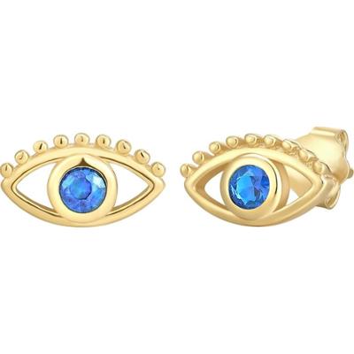 Glanzstücke München Kolczyki Wszechwidzace oko z Srebro wysokiej próby w Żółte złoto 1 ct Damski