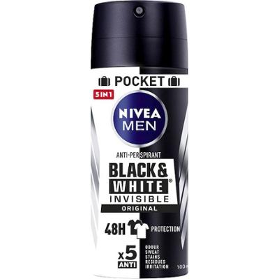 NIVEA MĘSKI dezodorant w sprayu BLACK &amp, WHITE INVISIBLE Dezodoranty 100 ml Męskie