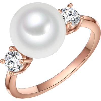 Lulu & Jane Mosiadz Cyrkonia Sztuczna perła Pierścionki 1 ct Damski