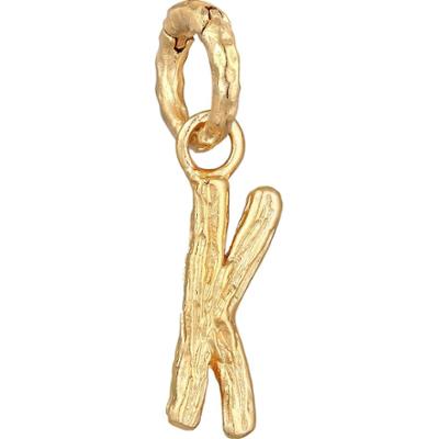 Elli Damska zawieszka Litera K Organic Look w pozłacanym srebrze próby 925 Sterling Silver Wisiorki 1 ct Damski