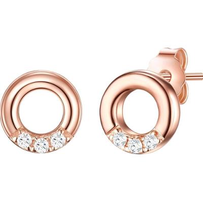 Glanzstücke München Srebrne kolczyki sztyfty srebro wysokiej próby Cyrkonia żółte złoto Kolczyki 1 ct Damski