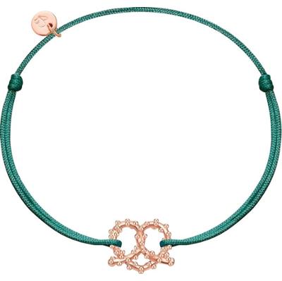 Glanzstücke München Bransoletka Precel serce Srebro wysokiej próby Srebrny Bransoletki 1 ct Damski