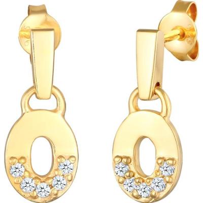 Elli DIAMONDS Damska zawieszka do ucha Round Geo z diamentem (0,15 ct.) w srebrze 925 Sterling Silver Kolczyki 1 ct Damski