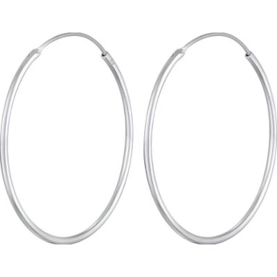 Elli Damskie kolczyki kreole Basic Classic ze srebra próby 925 Sterling Silver Kolczyki 1 ct