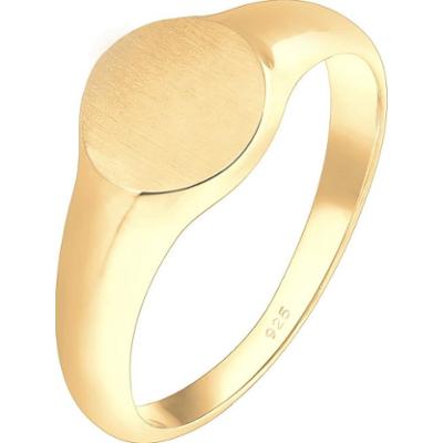 Elli Siegelring Royal Matt Geo Basic Trend 925 Silber Pierścionki 1 ct Damski